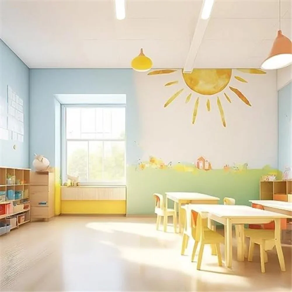 Half Sun Wall Decal Extra Large Boho Sunshine Peel Stick Removable Nursery Decor